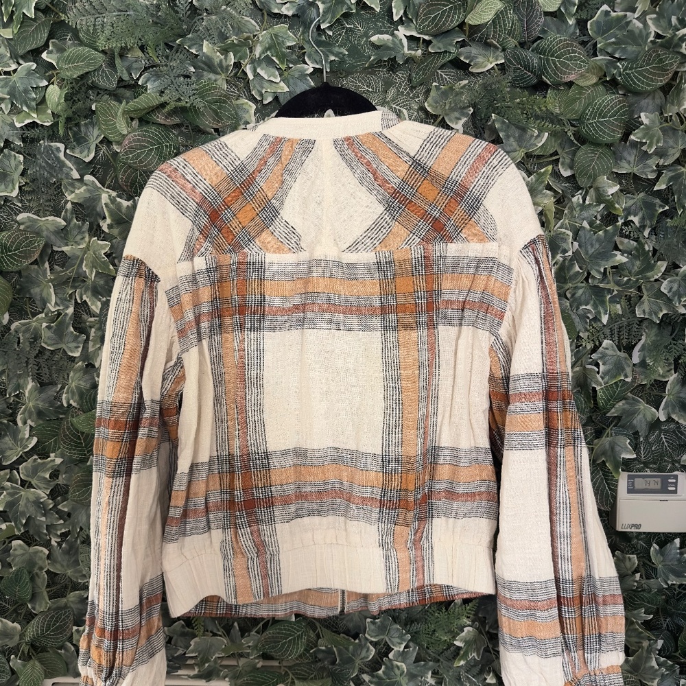 Free People Mattie Plaid Bomber Jacket - Picture 6 of 6